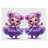 Ballerina-Teddybären Große Geschenktüte (Rückseite)