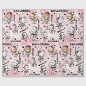 Ballerina-Tiere Geschenkpapier (Flach)