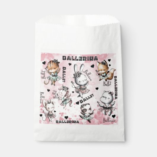 Ballerina-Tiere Geschenktütchen (Vorderseite)