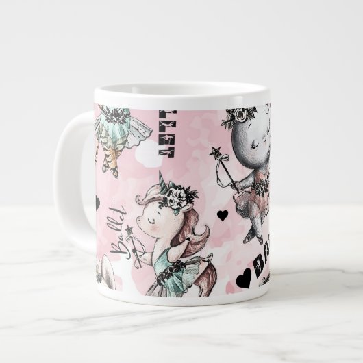 Ballerina-Tiere Jumbo-Tasse (Vorderseite Links)