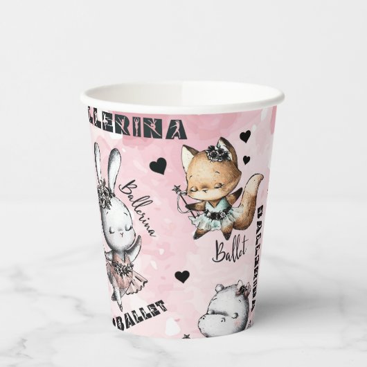 Ballerina-Tiere Pappbecher (Links)