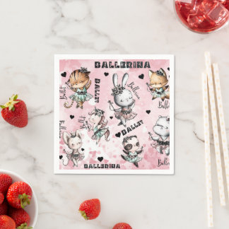 Ballerina-Tiere Serviette