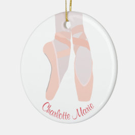 Ballerina Toe Shoes Personalisiert Keramik Ornament
