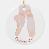 Ballerina Toe Shoes Personalisiert Keramik Ornament (Hinten)