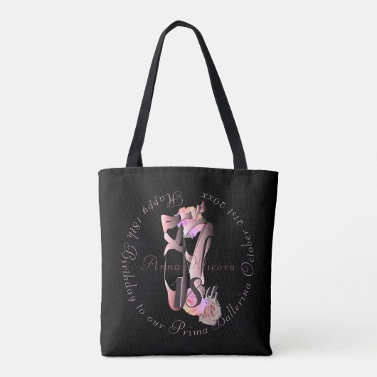 Ballerina Toe Shows Medallion Ihr Event Tasche (Rückseite)