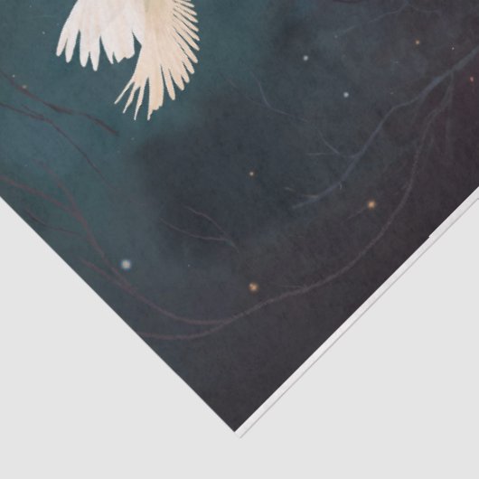 Ballerina träumt Bird Floral Butterfliegen Seidenpapier (Ausschnitt)