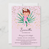 Ballerina Tropical Sparkle Einladung (Vorderseite)