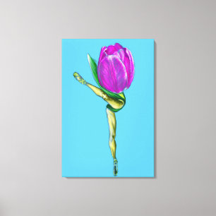Ballerina Tulip Balletttänzer Canvas Print Leinwanddruck
