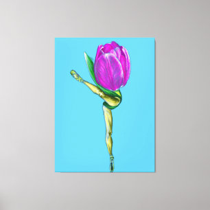 Ballerina Tulip Balletttänzer Canvas Print Leinwanddruck