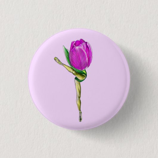 Ballerina Tulip Balletttänzerknopf Button (Vorderseite)