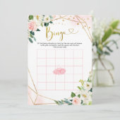 Ballerina Tutu Baby Dusche Bingo Games Card Einladung (Stehend Vorderseite)