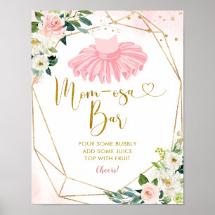 Ballerina Tutu Baby Dusche Mama-osa-Bar Zeichen Poster
