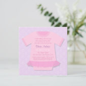 Ballerina Tutu Baby Girl Dusche Einladungen (Stehend Vorderseite)