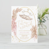 Ballerina Tutu Babydusche Einladung (Stehend Vorderseite)