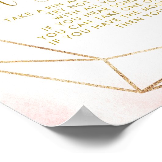 Ballerina Tutu Babydusche Say Baby Sign nicht Poster (Ecke)