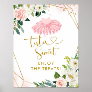 Ballerina Tutu Babydusche Tutu Sweet Sign Poster