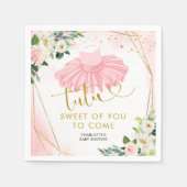 Ballerina Tutu Babyduschpapier Napkin Serviette (Vorderseite)