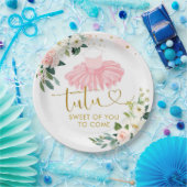 Ballerina Tutu Babyduschplatte Pappteller (Party)