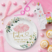 Ballerina Tutu Babyduschplatte Pappteller (Party)