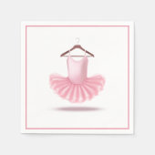 Ballerina Tutu Ballett Rosa Glam Girly Serviette (Vorderseite)