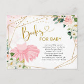 Ballerina Tutu Bücher für Baby-Dusche Einladungspostkarte (Vorderseite)