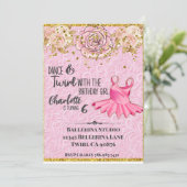 Ballerina Tutu Einladung zum Geburtstag (Stehend Vorderseite)