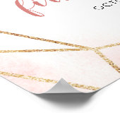 Ballerina Tutu Erster Geburtstag Begrüßungszeichen Poster (Ecke)