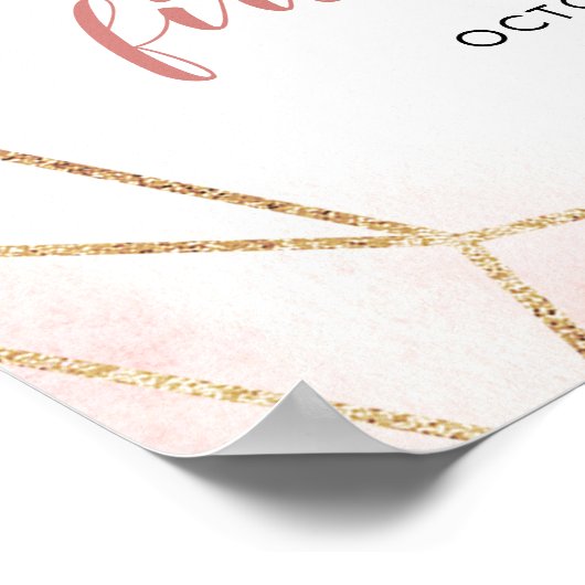 Ballerina Tutu Erster Geburtstag Begrüßungszeichen Poster (Ecke)