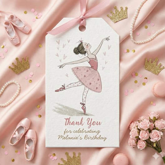 Ballerina tutu Geburtstagsparty Geschenkanhänger
