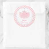 Ballerina Tutu Girl Babyduschdekor-Aufkleber Runder Aufkleber (Tasche)