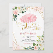 Ballerina Tutu Kinderdusche Einladung (Vorderseite)