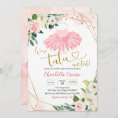 Ballerina Tutu Kinderdusche Einladung (Vorne/Hinten)