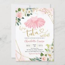 Ballerina Tutu Kinderdusche Einladung