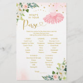 Ballerina Tutu Kinderdusche Was ist in Ihrer Tasch (Vorderseite)