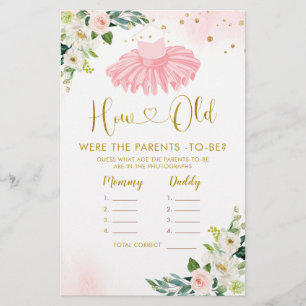 Ballerina Tutu Kinderdusche Wie alte Eltern spiele