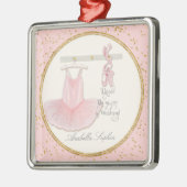Ballerina Tutu Personalisiertes Girl Ornament Aus Metall (Links)