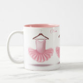 Ballerina Tutu Pink Hübscher Ballettname Zweifarbige Tasse (Links)