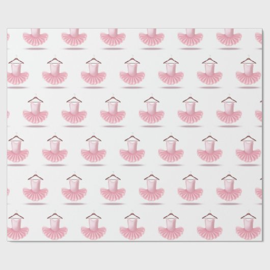 Ballerina Tutu Pink Hübsches Ballett Geschenkpapier (Flach)