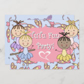 Ballerina Tutu Spaß Geburtstagseinladung Einladung (Vorne/Hinten)