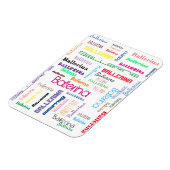 Ballerina Typografie Flexible Foto Magnet (Linke Seite)