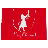 Ballerina und Nussknacker am Weihnachten Große Geschenktüte (Vorderseite)