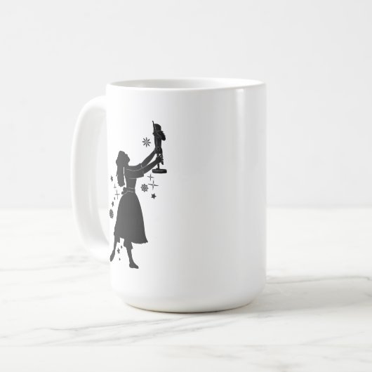 Ballerina und Nussknacker am Weihnachten Kaffeetasse (Vorderseite Links)