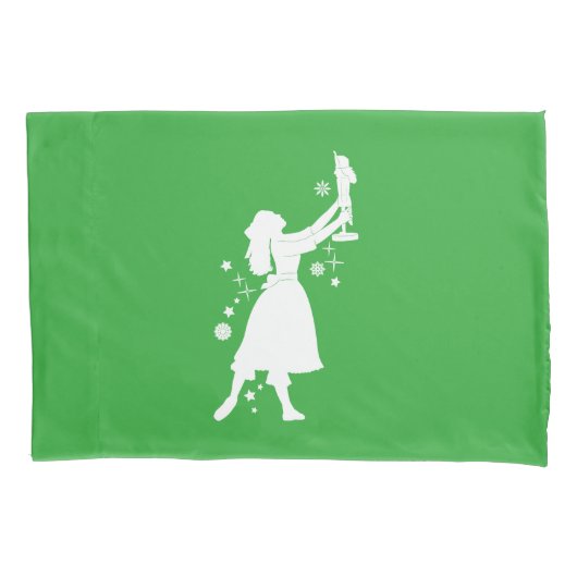 Ballerina und Nussknacker am Weihnachten Kissenbezug (Vorderseite)