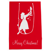 Ballerina und Nussknacker am Weihnachten Mittlere Geschenktüte (Rückseite)