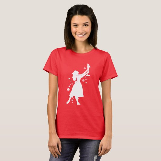 Ballerina und Nussknacker am Weihnachten T-Shirt (Vorne ganz)