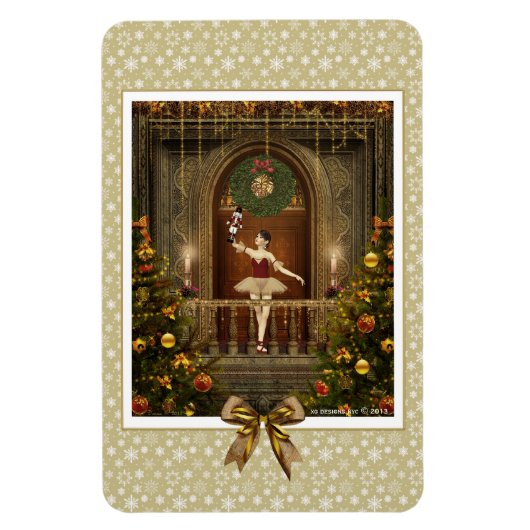Ballerina und Nutcracker Flexi Magnet (Vertikal)
