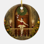 Ballerina und Nutcracker Keramik Keramikornament (Hinten)