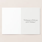 Ballerina und Nutcracker tanzen im Schnee Folienkarte (Innenseite)