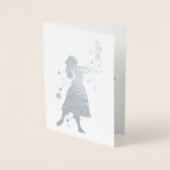 Ballerina und Nutcracker tanzen im Schnee Folienkarte (Vorderseite)