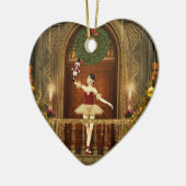 Ballerina und Nutcracker Weihnachtsgebäck Keramikornament (Links)